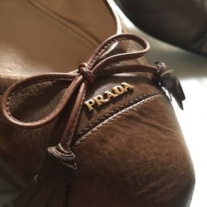 Prada Leather Ballet Flats